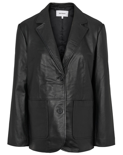 Soft Rebels - SRDella Leather Blazer - Black